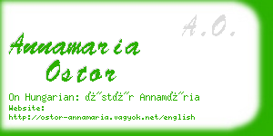 annamaria ostor business card